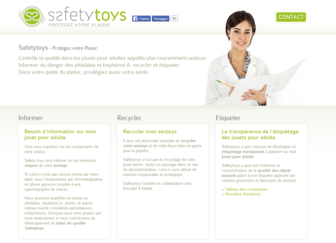 Le site internet de Safetytoys